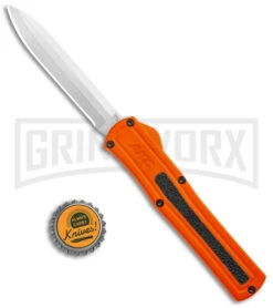 AKC F-20 Orange D/A OTF Drop Point Automatic Knife - Satin Plain 9 AKC F-20 Orange D/A OTF Drop Point Automatic Knife - Satin Plain -Akc AKC F 20 DA Dagger OTF Auto Orange Satin BHQ 140491 jr bottlecap large