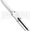 AKC F-20 White D/A OTF Automatic Knife - Dagger Satin Plain 1 AKC F-20 White D/A OTF Automatic Knife - Dagger Satin Plain -Akc AKC F 20 DA Dagger OTF Auto White Satin BHQ 141065 jr 2 large