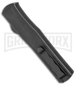 AKC F-20 Black W/ Tie Dye Inlay D/A OTF Automatic Knife - Satin Plain 8 AKC F-20 Black W/ Tie Dye Inlay D/A OTF Automatic Knife - Satin Plain -Akc AKC F 20 DA SP OTF Auto Black Tie Dye Inlay Satin BHQ 152893 jr side large