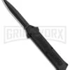 AKC F-16 Black Inlay D/A OTF Automatic Knife - Bayo Black Plain -Akc AKC F DA Bayo OTF Black Inlay Black BHQ 83219 jr large