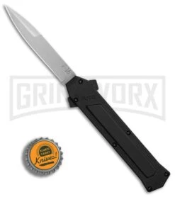 AKC F-16 Black Inlay D/A OTF Automatic Knife - Bayo Satin Plain 9 AKC F-16 Black Inlay D/A OTF Automatic Knife - Bayo Satin Plain -Akc AKC F16 DA Bayonet Black Inlay satin BHQ 79503 er bottlecap large