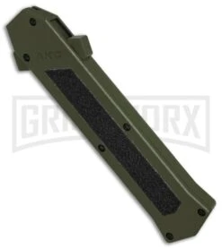 AKC F-16 OD Green D/A OTF Automatic Knife - Bayo Satin Plain -Akc AKC F16 OD Green DA Bayo Satin Plain BP 25690 er spine large