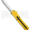 AKC F-20 D/A Dagger Yellow Aluminum OTF Automatic Knife - Satin Plain 2 AKC F-20 D/A Dagger Yellow Aluminum OTF Automatic Knife - Satin Plain -Akc AKC F20 DA OTF AK Dagger yellow Alum 3in Satin BHQ 178761 td large