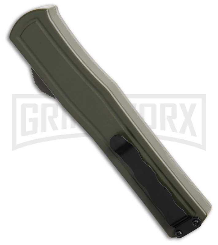 AKC F-20 OD Green D/A OTF Automatic Knife - Two-Tone Plain 5 AKC F-20 OD Green D/A OTF Automatic Knife - Two-Tone Plain - Image 3