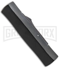 AKC Minion Concord Black/Sim Carbon Fiber OTF Automatic Knife - Black Flat -Akc AKC Minion Concord Black Slim CF OTF Auto Black Flat GX 33107 jr side large