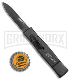 AKC Minion Concord OTF Automatic Knife - Dagger Black Plain -Akc AKC Minion Concord OTF Auto Black Black Dagger BHQ 173567 jr bottlecap large
