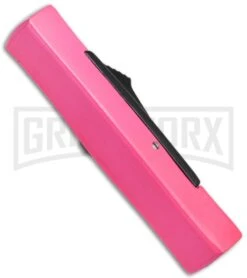 AKC Minion Concord Hot Pink OTF Automatic Knife - Flat Satin Plain -Akc AKC Minion Concord OTF Hot Pink BHQ 72004 jr side large