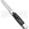 AKC Minion Concord Polish/Black OTF Automatic Knife - Flat Grind Satin Plain -Akc AKC Minion Concord Polish Black OTF Auto Satin Flat GX 41031 jr large