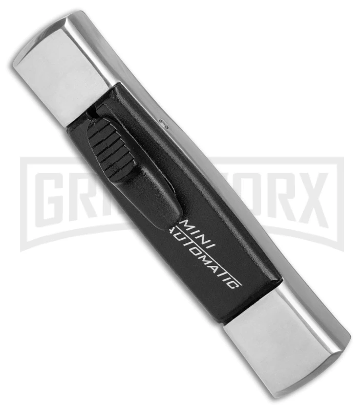 AKC Minion Concord Polish/Black OTF Automatic Knife - Flat Grind Satin Plain 4 AKC Minion Concord Polish/Black OTF Automatic Knife - Flat Grind Satin Plain - Image 2