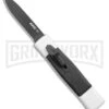 AKC Minion Concord White/Black OTF Automatic Knife - Flat Grind Black Plain -Akc AKC Minion Concord White Black OTF Auto Flat Grind Black Plain GX 14514 jr large