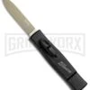 AKC Minion Concord Black OTF Automatic Knife - Flat Gold Plain -Akc AKC Minion OTF Concord Black Gold Flat BHQ 52367 jr large