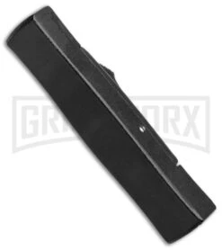 AKC Minion Concord Black OTF Automatic Knife - Flat Gold Plain -Akc AKC Minion OTF Concord Black Gold Flat BHQ 52367 jr side large