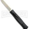 AKC 077 Concord Black OTF Automatic Knife - Flat Gold Plain