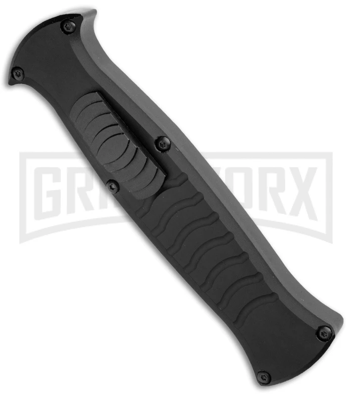 AKC X-treme EVO Black OTF Automatic Knife W/ Pocket Clip - Black Plain 3 AKC X-treme EVO Black OTF Automatic Knife W/ Pocket Clip - Black Plain - Image 2