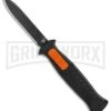 AKC X-treme EVO Black / Orange Slide OTF Automatic Knife - Black Plain -Akc AKC X treme EVO OTF Auto Black Orange Slide Black BHQ 114335 jr large
