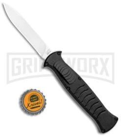 AKC X-treme EVO Black OTF Automatic Knife - Satin Plain -Akc AKC X treme EVO OTF Auto Black Satin BHQ 105413 jr bottlecap large