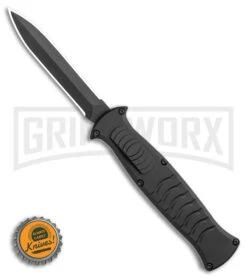 AKC X-treme EVO Black OTF Automatic Knife - Black Plain Dagger -Akc AKC X treme EVO OTF Automatic Knife Black 3.5 Black Dagger BHQ 119845 LS Bottlecap large