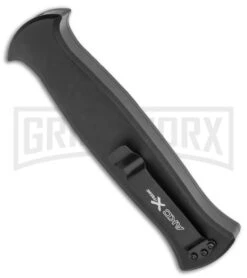 AKC X-treme EVO Black / Orange Slide OTF Automatic Knife - Black Plain Dagger -Akc AKC X treme EVO OTF Automatic Knife Black Orange Slide 3.5 Black Dagger BHQ 119626 LS Side large