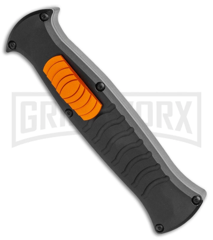 AKC X-treme EVO Black / Orange Slide OTF Automatic Knife - Satin Plain 4 AKC X-treme EVO Black / Orange Slide OTF Automatic Knife - Satin Plain - Image 2