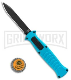 AKC X-treme EVO Blue OTF Automatic Knife - Black Plain 9 AKC X-treme EVO Blue OTF Automatic Knife - Black Plain -Akc AKC X treme EVO OTF Automatic Knife Blue 3.5in Black EVO LBB BHQ 114336 LS Bottlecap large