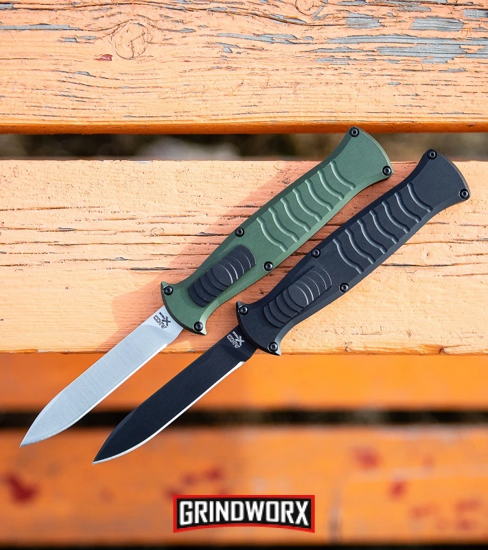 AKC X-treme EVO Black OTF Automatic Knife W/ Pocket Clip - Black Plain 6 AKC X-treme EVO Black OTF Automatic Knife W/ Pocket Clip - Black Plain - Image 5