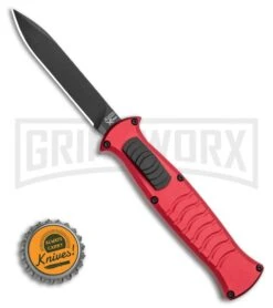 AKC X-treme EVO RB OTF Automatic Knife - Red Black Plain 9 AKC X-treme EVO RB OTF Automatic Knife - Red Black Plain -Akc AKC X treme EVO OTF Automatic Knife Red 3.5in Black EVO ROB BHQ 115345 LS Bottlecap large