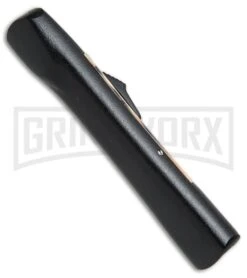 AKC Concord Cheetah OTF Automatic Knife- Flat Grind Black Plain -Akc AKC concord cheetah black BP 19134 er side large