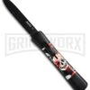 AKC Concord Red/White Skull OTF Automatic Knife - Flat Grind Black Flat 2 AKC Concord Red/White Skull OTF Automatic Knife - Flat Grind Black Flat -Akc AKC concord red white skull black BP 19138 er large