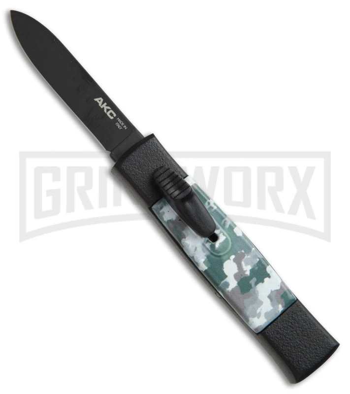 AKC Minion Concord Arctic Camo OTF Automatic Knife - Black Flat 3 AKC Minion Concord Arctic Camo OTF Automatic Knife - Black Flat