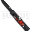 AKC Minion Concord Red/White Skull OTF Automatic Knife - Black Flat 2 AKC Minion Concord Red/White Skull OTF Automatic Knife - Black Flat -Akc AKC minion concord red white skull black flat BP 19001 er large
