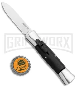 AKC 007 Concord Black OTF Automatic Knife Gray/Black - Spear Point Satin -Akc Minion Concord Polish Black OTF Auto Flat Satin Plain GX 35509 jr bottlecap large