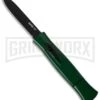 AKC 077 Concord Dark Green OTF Automatic Knife - Black Plain -Akc akc 077 otf dark green black plain cm large