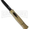 AKC 077 Concord Desert Tan OTF Automatic Knife - Black Plain 2 AKC 077 Concord Desert Tan OTF Automatic Knife - Black Plain -Akc akc 077 otf desert tan black plain cm large