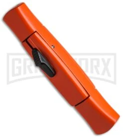 AKC 077 Concord Orange OTF Automatic Knife - Black Plain -Akc akc 077 otf orange black plain bottom cm large