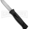 AKC 777 Blackfinger Black OTF Automatic Knife - Flat Grind Satin Plain -Akc akc blackfinger black satin large