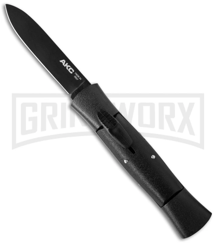 AKC 007 Concord Black OTF Automatic Knife - Black Flat 3 AKC 007 Concord Black OTF Automatic Knife - Black Flat