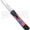 AKC Concord American Flag OTF Automatic Knife - Dagger Satin Plain -Akc akc concord american flag large