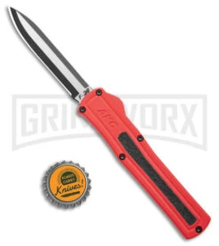 AKC F-20 Red D/A OTF Automatic Knife - Two Tone Plain 9 AKC F-20 Red D/A OTF Automatic Knife - Two Tone Plain -Akc akc f 20 da otf auto black red aluminum tt dagger BHQ 177264 jr bottlecap large
