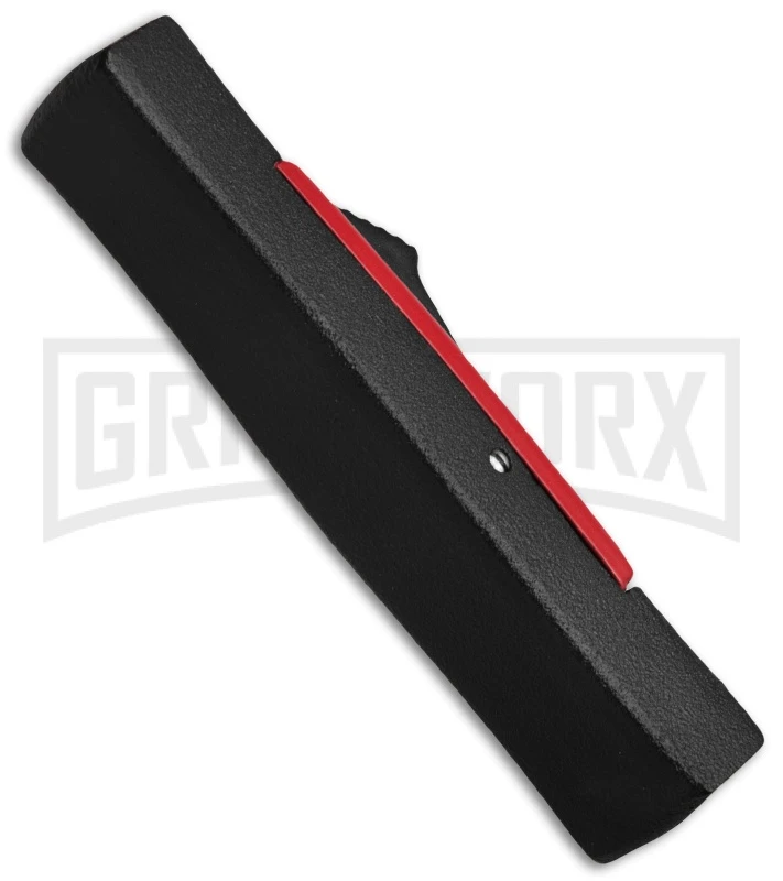 AKC Minion Concord Black/Red OTF Automatic Knife - Flat Grind Black Plain 4 AKC Minion Concord Black/Red OTF Automatic Knife - Flat Grind Black Plain - Image 2