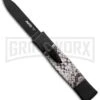 AKC Minion Concord Snake Skin OTF Automatic Knife - Flat Grind Black Plain 1 AKC Minion Concord Snake Skin OTF Automatic Knife - Flat Grind Black Plain -Akc akc mini concord black snake large