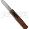 AKC Minion Concord Coyote Brown OTF Automatic Knife - Satin Plain -Akc akc minion otf brown satin cm large