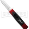 AKC Minion Concord Red/Black OTF Automatic Knife - Dagger Satin Plain