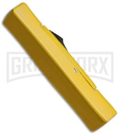 AKC Minion Concord Yellow OTF Automatic Knife - Satin Plain -Akc akc minion satin flat yellow BHQ 36365 dl side large