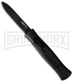 AKC 077 Concord Black OTF Automatic Knife - Black Plain