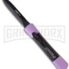 AKC Concord Purple/Black OTF Automatic Knife - Dagger Black Plain -Akc akc otf concord purple handle large