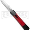 AKC Concord Black/Red OTF Automatic Knife - Dagger Satin Plain 2 AKC Concord Black/Red OTF Automatic Knife - Dagger Satin Plain -Akc concord black red insert polished d large