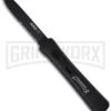 AKC Black Tactical Concord 8" D/A OTF Flat Grind (Black Serr) -Akc concord tactical black flat ser large