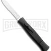 AKC Concord Sinatra Black OTF Automatic Knife - Polish Serr -Akc sinatra black serrated large